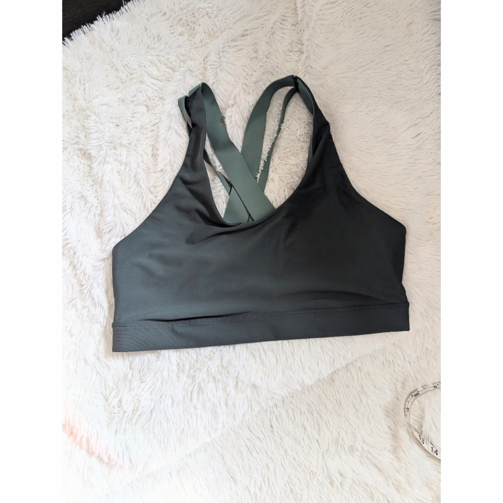 Old Navy Active Powersoft Green Strappy Racerback Sports Bra Size Large